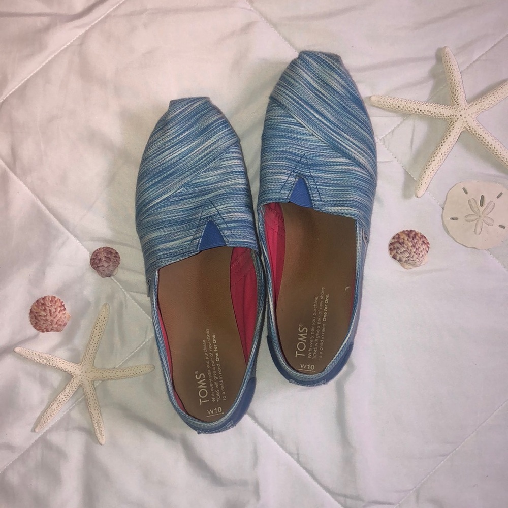 Toms Woven Blue Slip-Ons